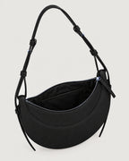 Halbmond Tasche – geöffnet mit Innenfutter