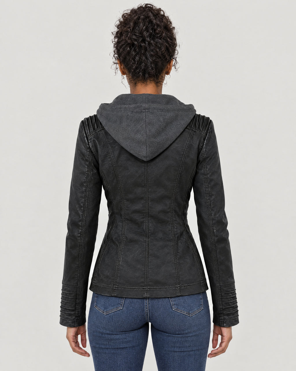 Kunstlederjacke Damen – Rückansicht