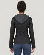Kunstlederjacke Damen – Rückansicht
