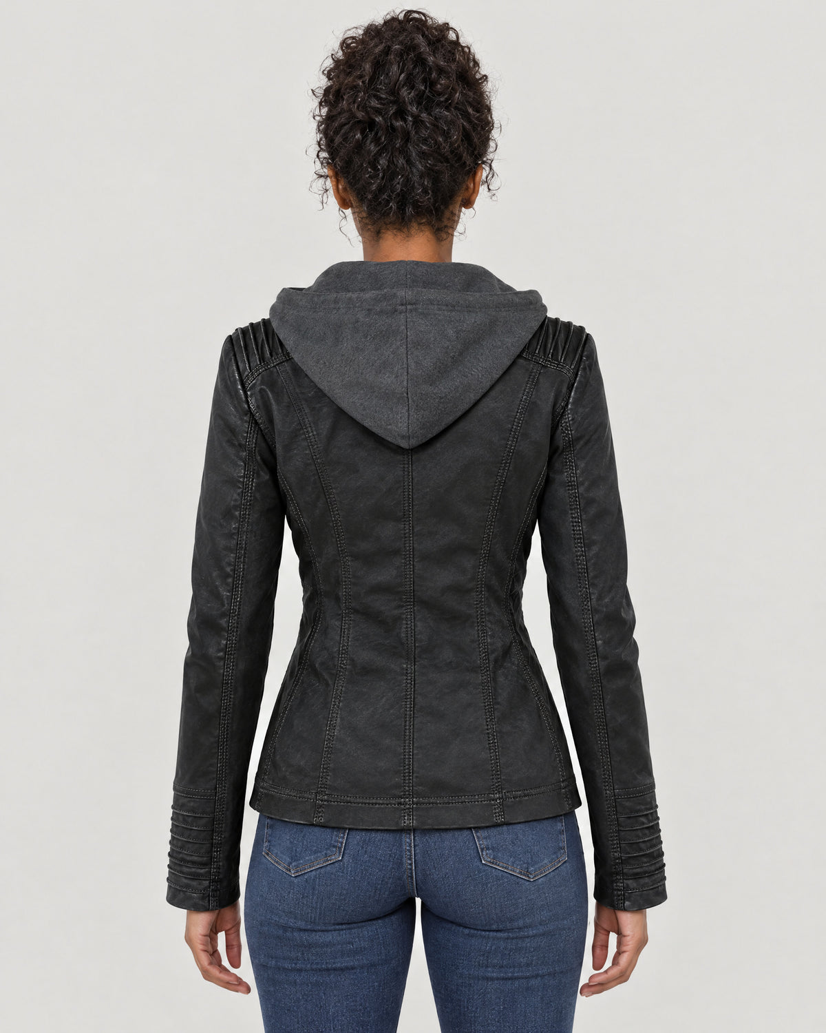 Kunstlederjacke Damen – Rückansicht
