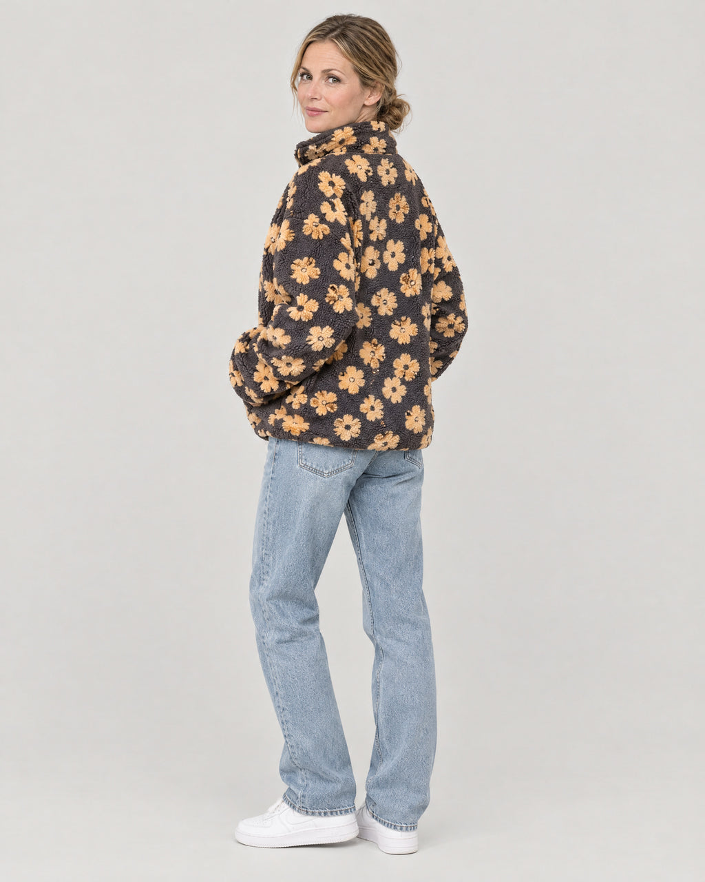 Teddyfleece-Pullover – Rückansicht