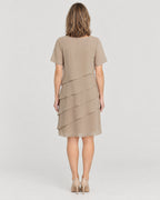 Chiffon Stufenkleid – Rückansicht