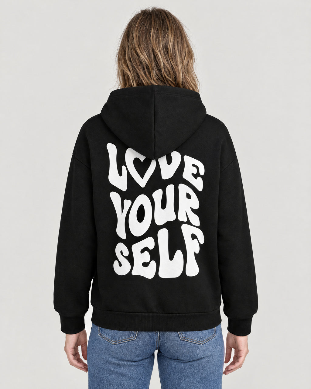 Hoodie – Rückansicht mit Print