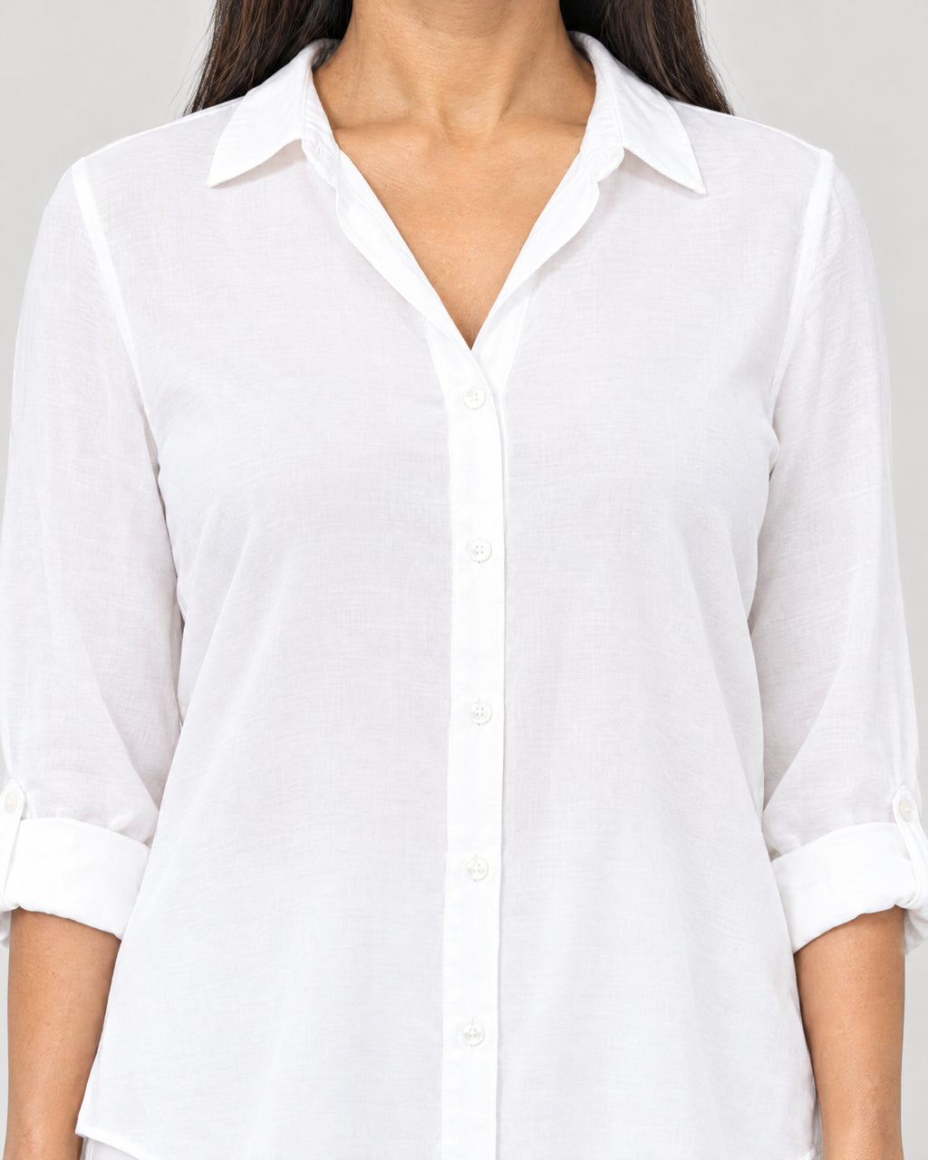 Chiffonbluse – Detail Kragen und Chiffon