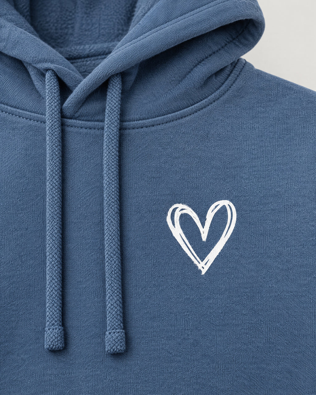 Hoodie Herz – Detail Herz-Print