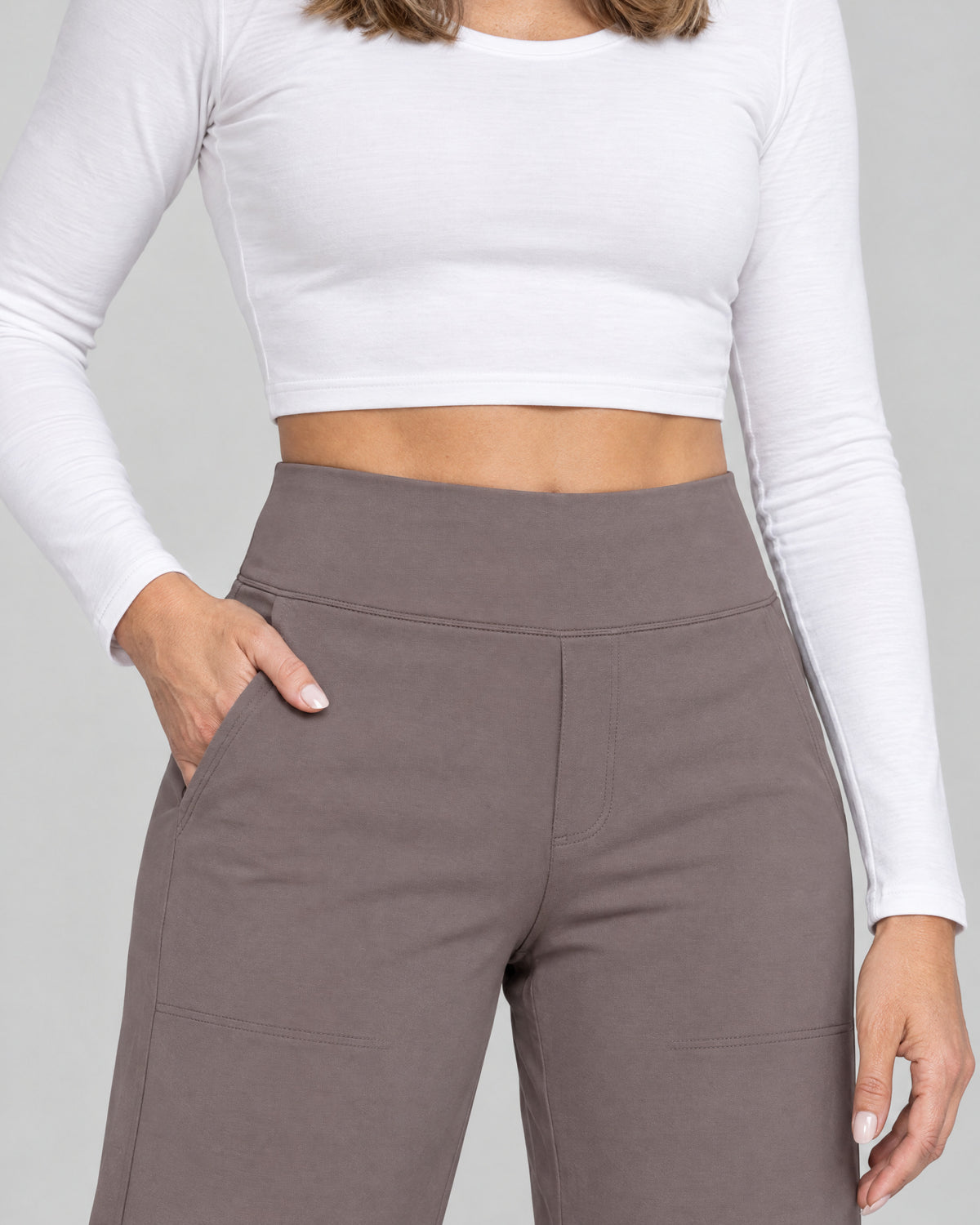 Yogahose – Detail Bund und Stoff