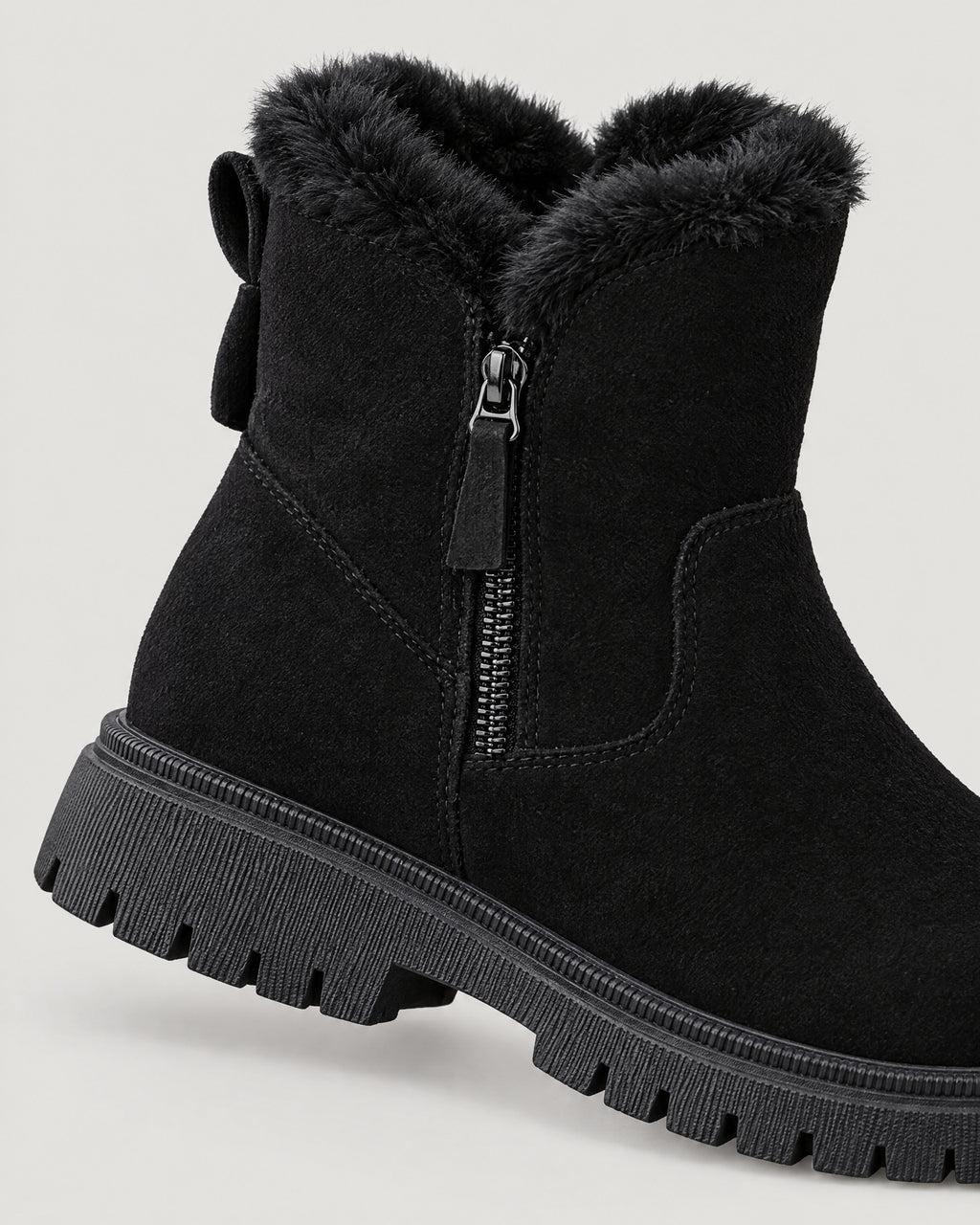 Winterboots – Detail Futter und Reißverschluss