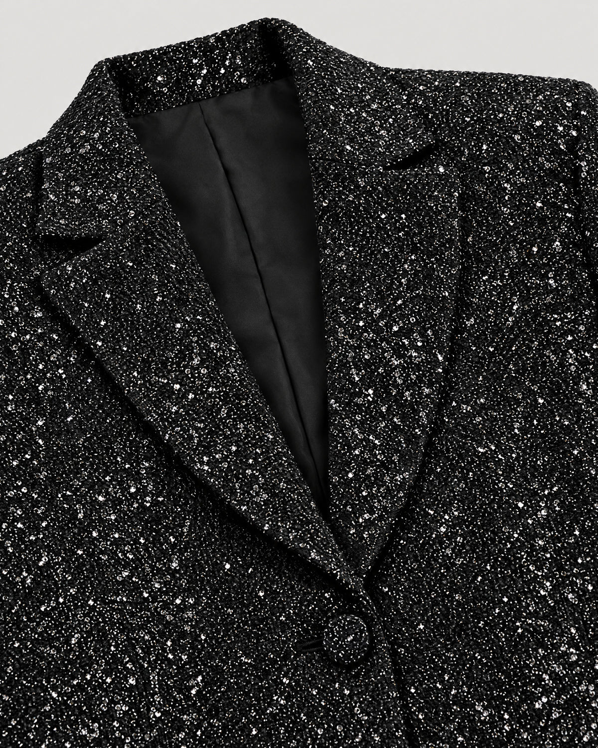 Glitzer Hosenanzug – Detail Glitzerstoff