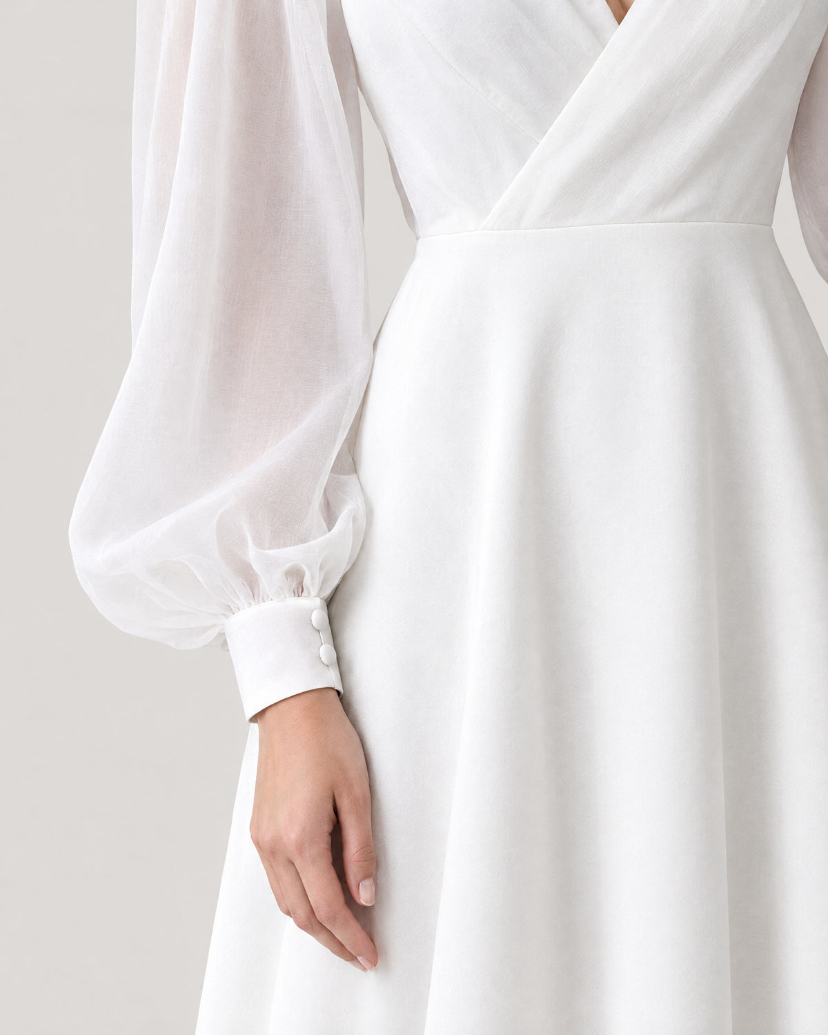 Brautkleid – Detail Chiffonärmel mit Manschette
