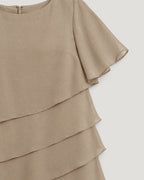 Chiffon Stufenkleid – Detail Volants