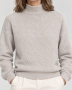 Rollkragenpullover – Detail Rollkragen und Strick