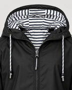 Regenjacke – Detail Streifenfutter