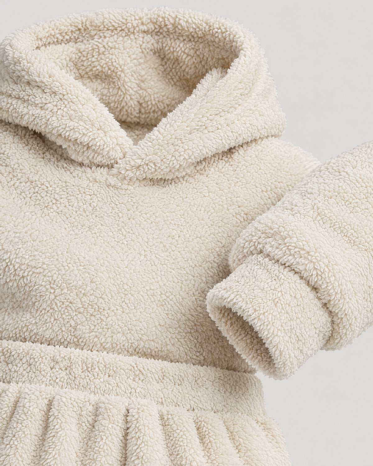 Teddy Lounge-Set – Detail Fleece
