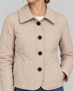 Steppjacke – Detail Steppung und Kragen