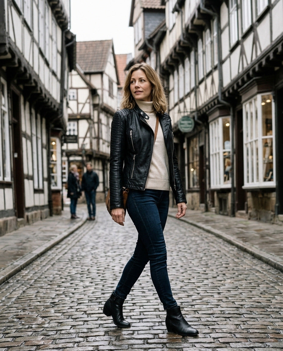 Lederjacke – in der Altstadt