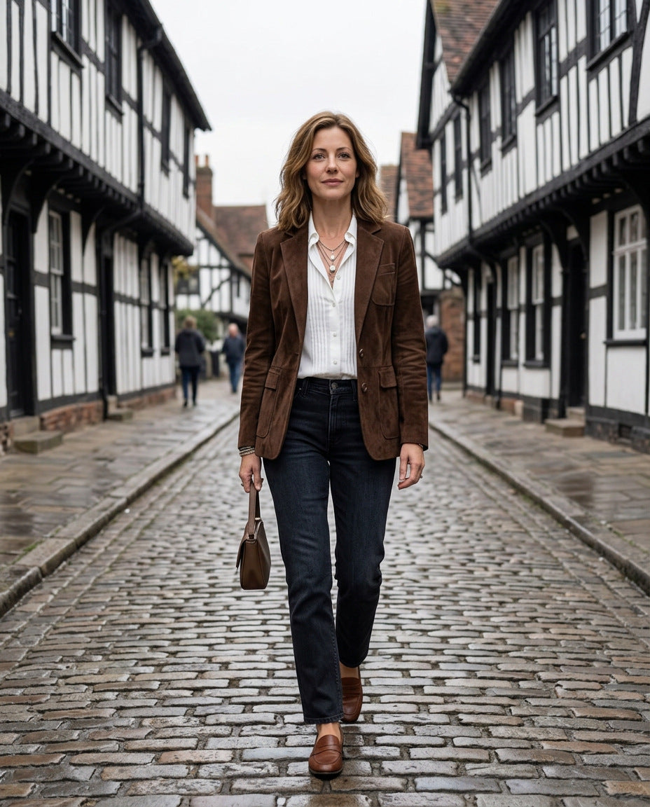 Wildleder-Blazer – in der Altstadt