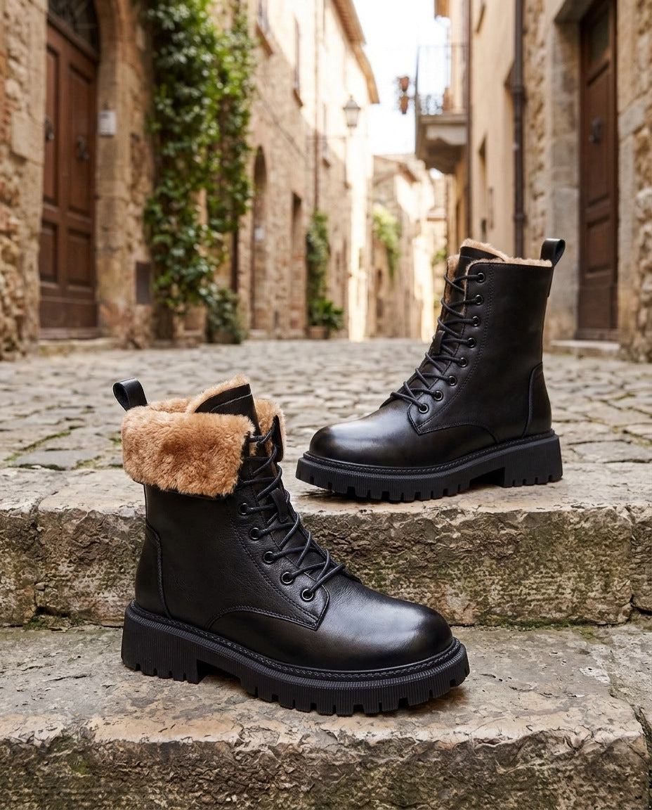 Schnürstiefeletten – auf Altstadtstufen