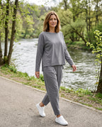 Freizeitanzug – Spaziergang am Fluss