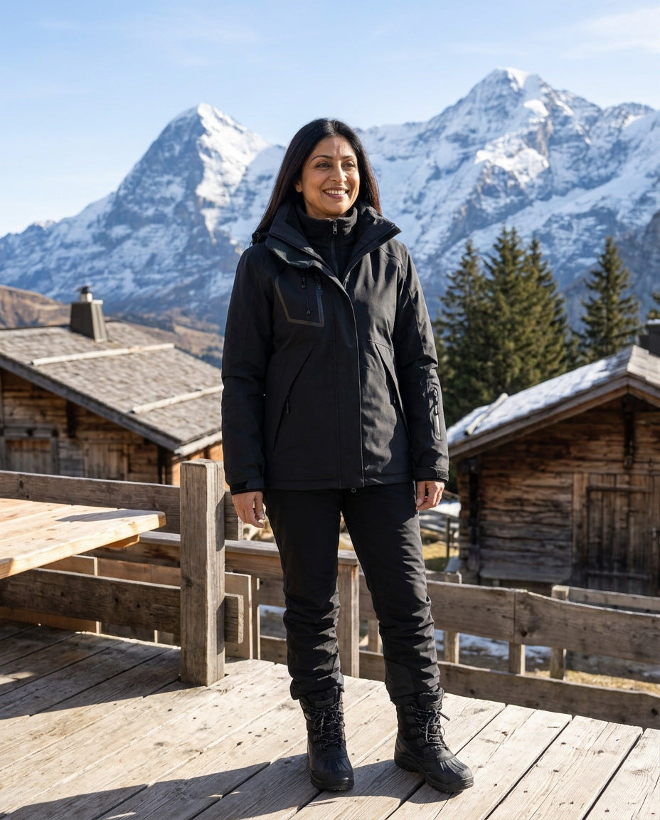 Skijacke – auf der Berghütte