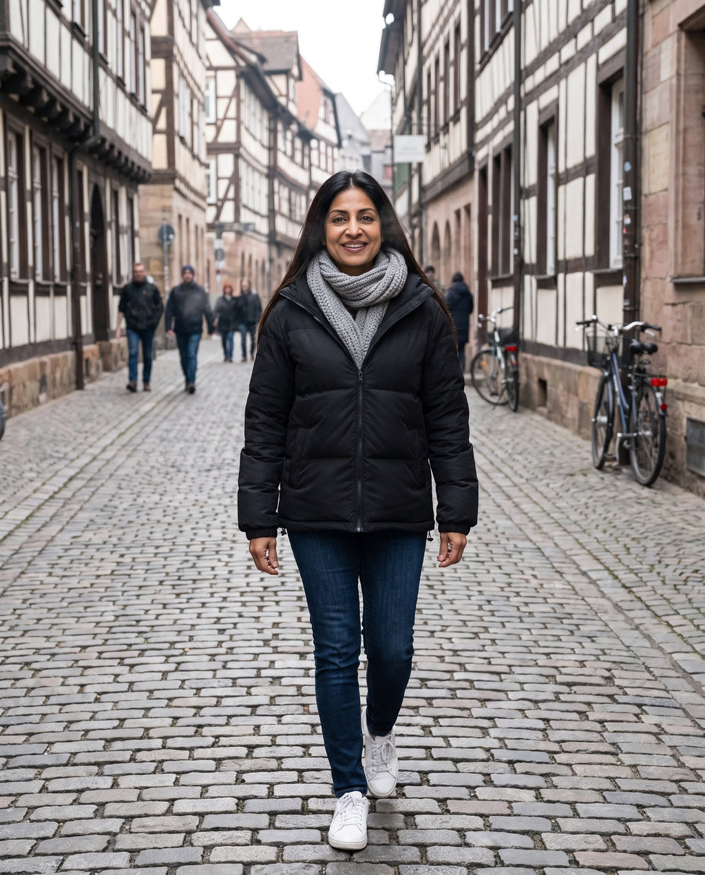 Pufferjacke – in der Altstadt