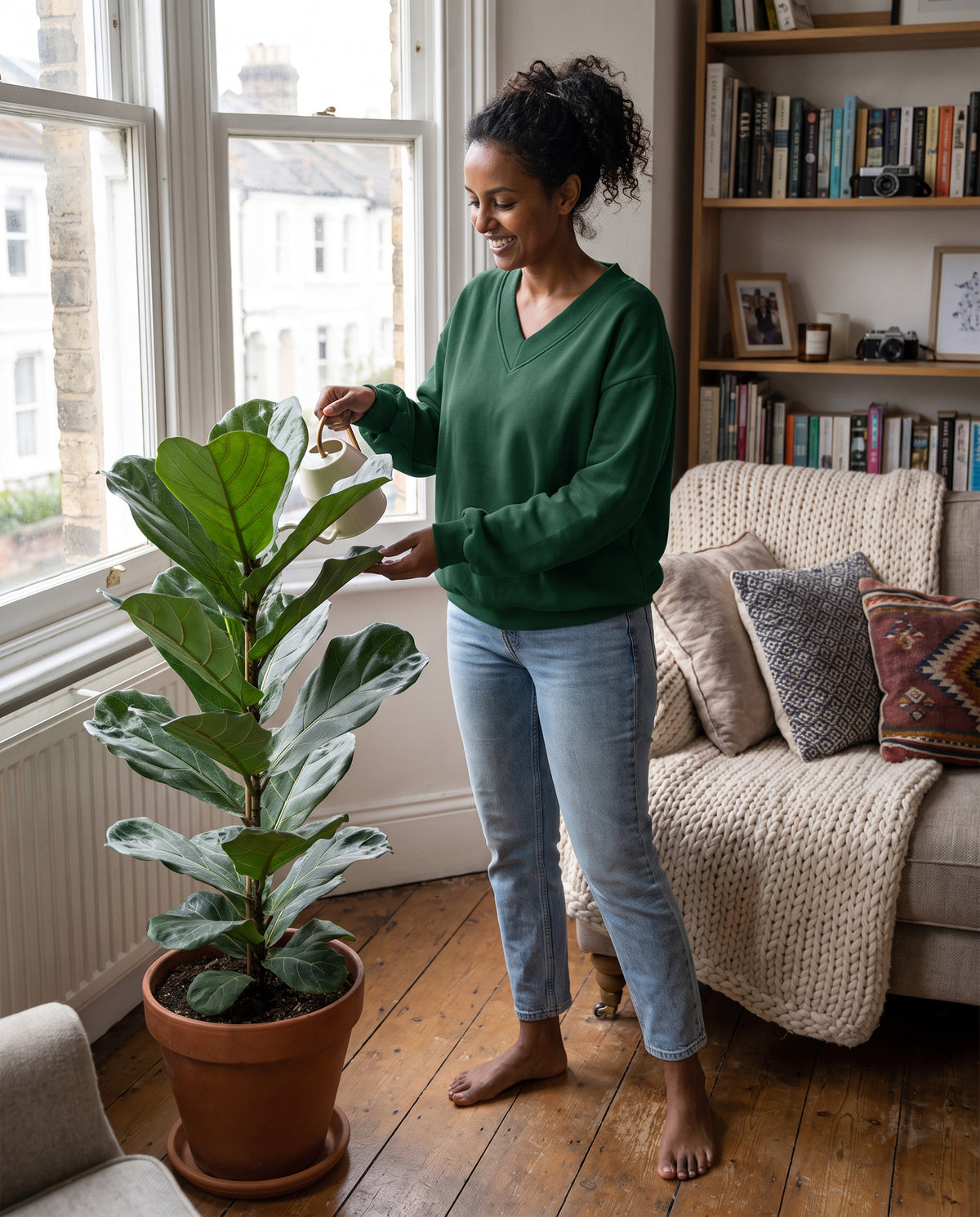 Oversized Sweatshirt – zu Hause