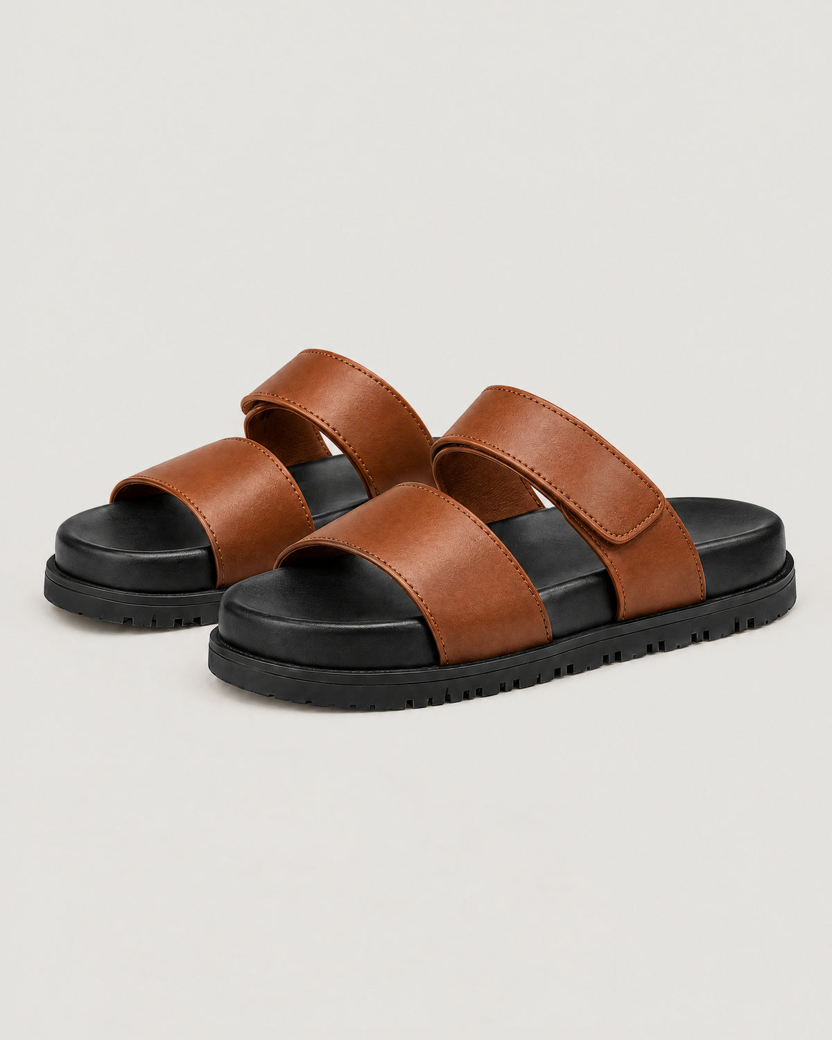 Slides Klettriemen Braun