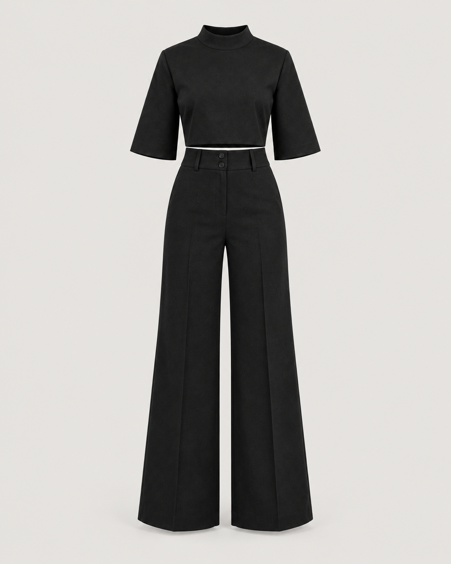 Hosenset Damen Schwarz – Produktansicht