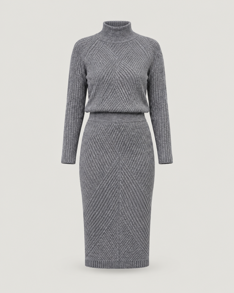 Strickset Damen Grau – Produktansicht