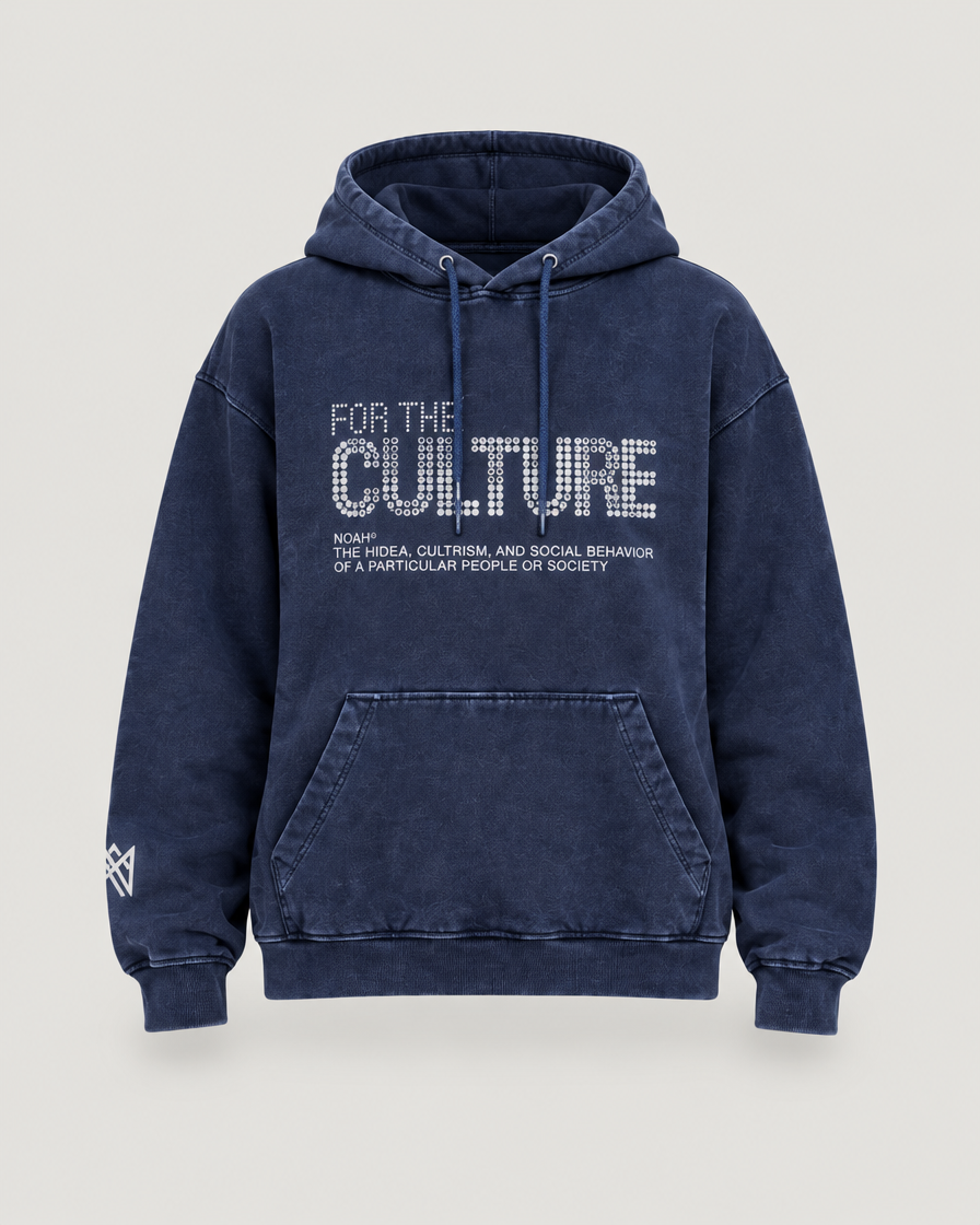 Oversize Hoodie Damen mit Print Marineblau – Produktansicht