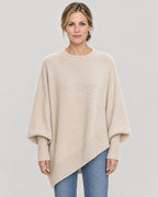 Oversize Pullover Damen Beige – Vorderansicht