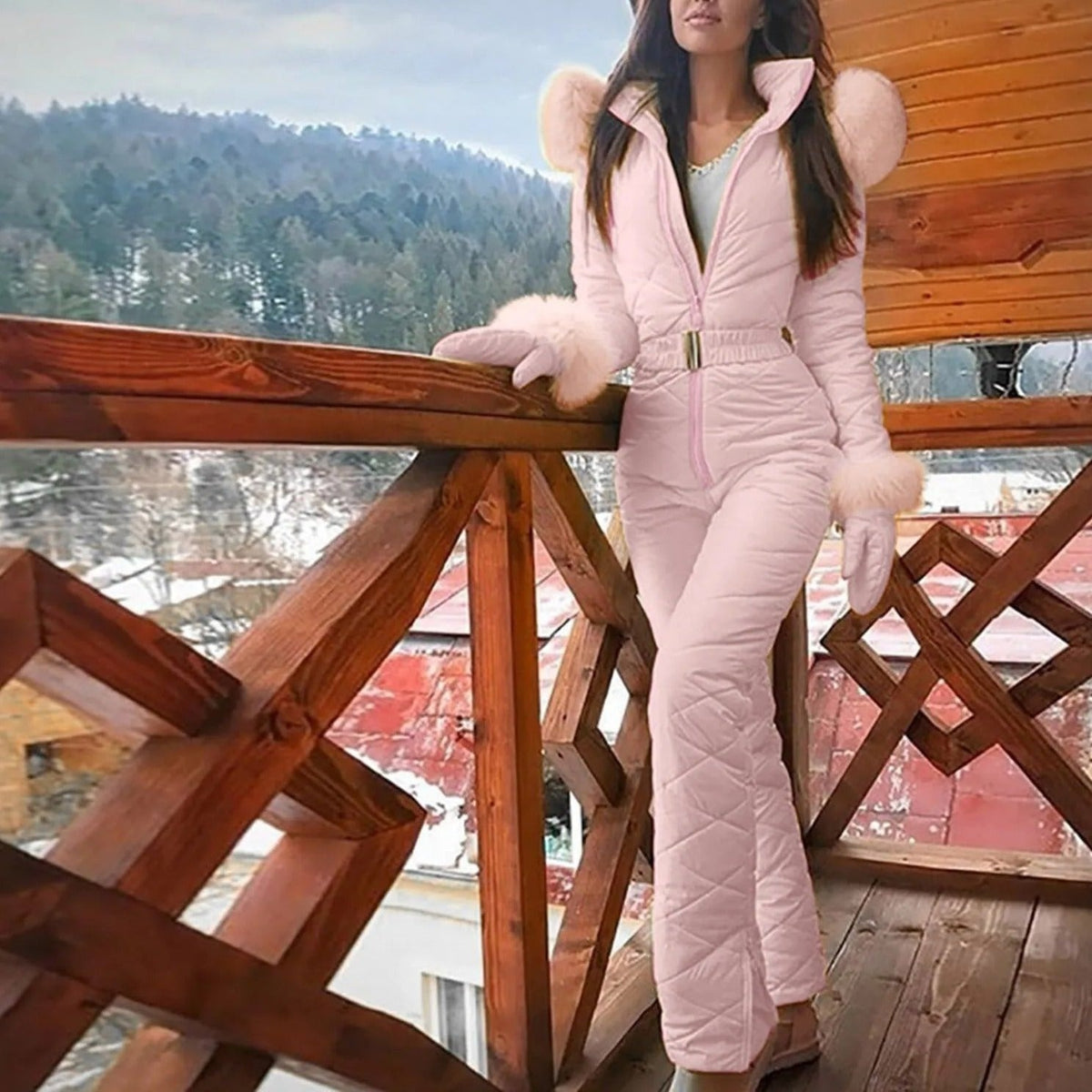 Skianzug Rosa
