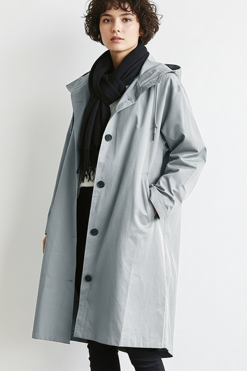Regenmantel Damen Grau