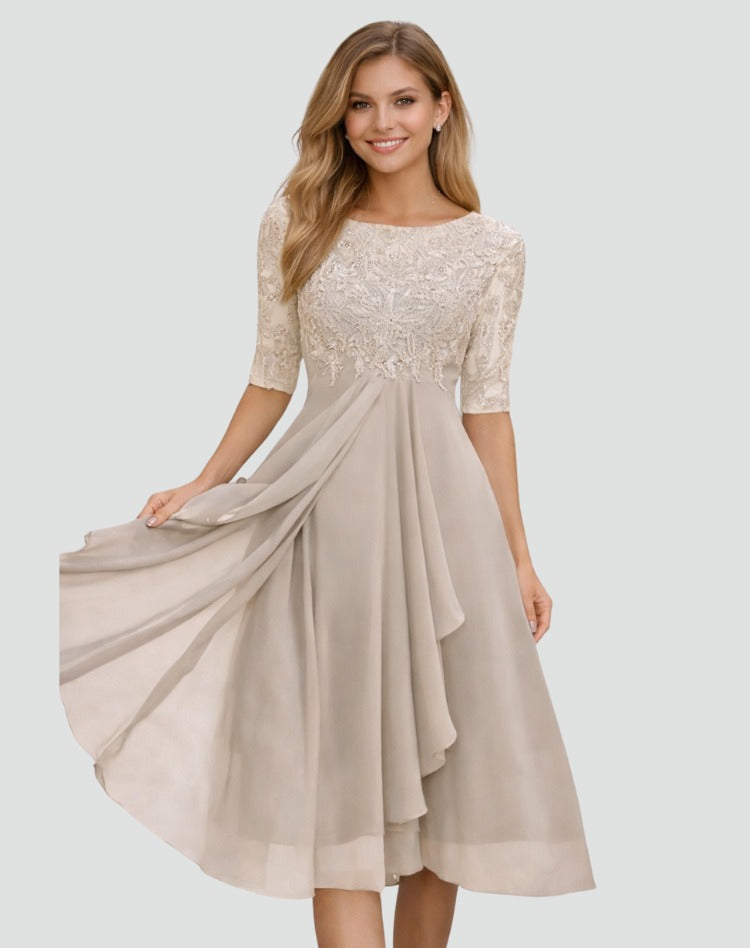 Midikleid Beige