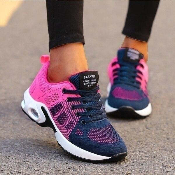 Sneaker Luftpolster Pink-Blau