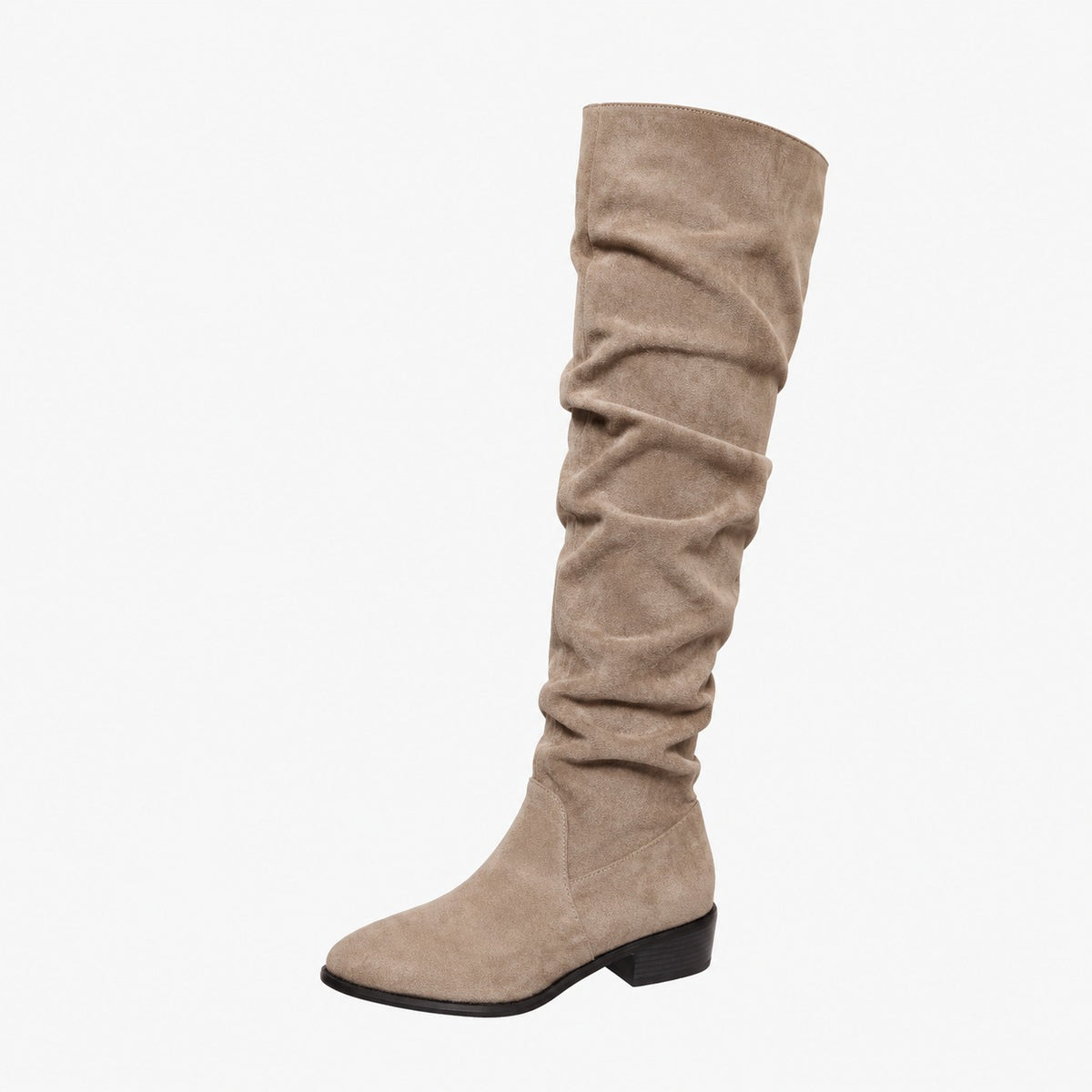 Overknee Stiefel Taupe