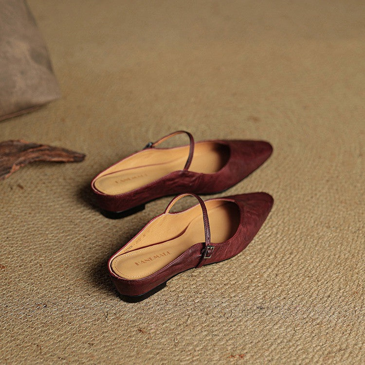 Mary Jane Mules Weinrot