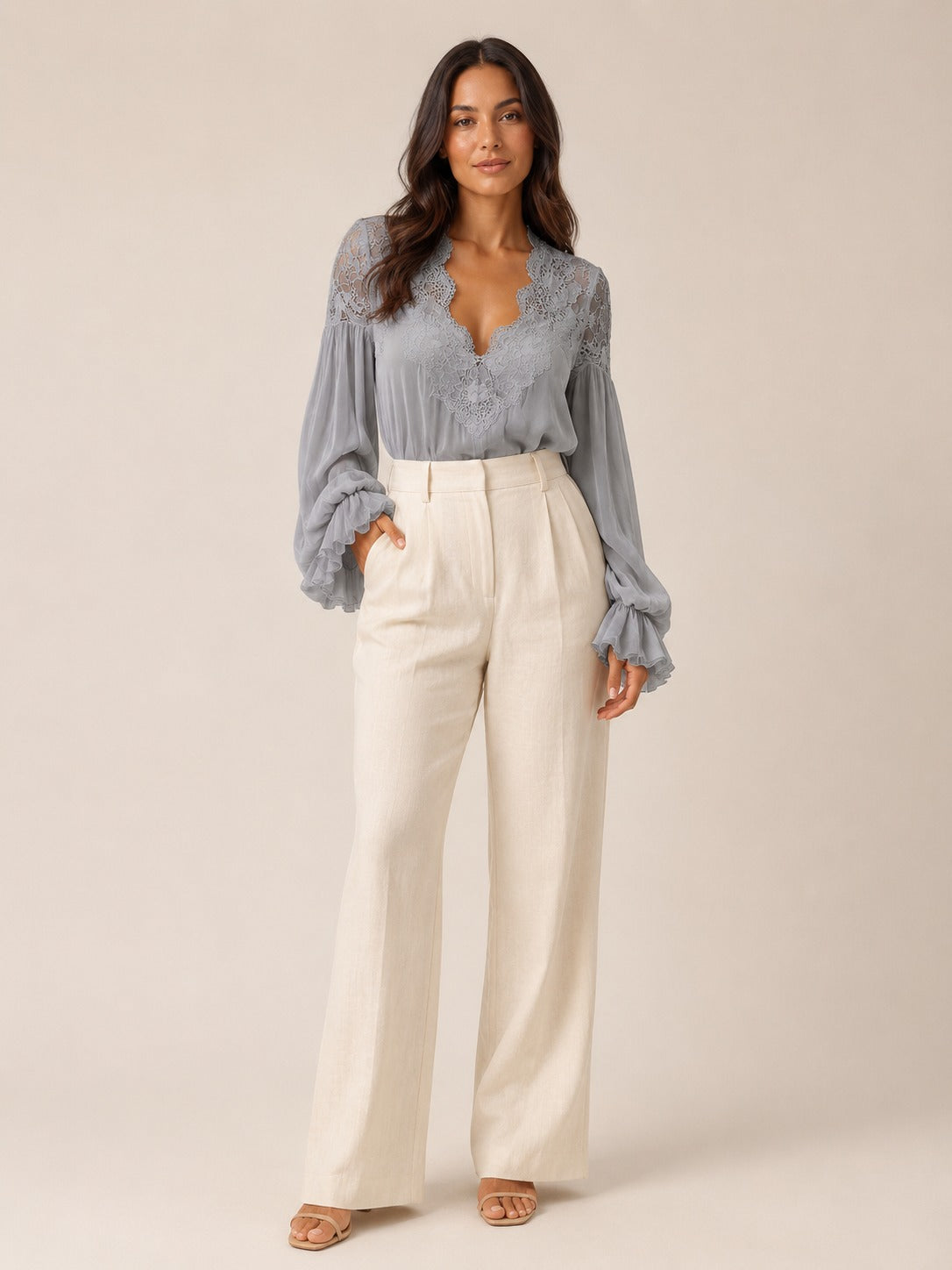 Bluse Grau