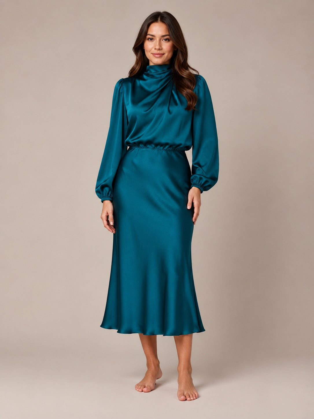 Midikleid Petrol