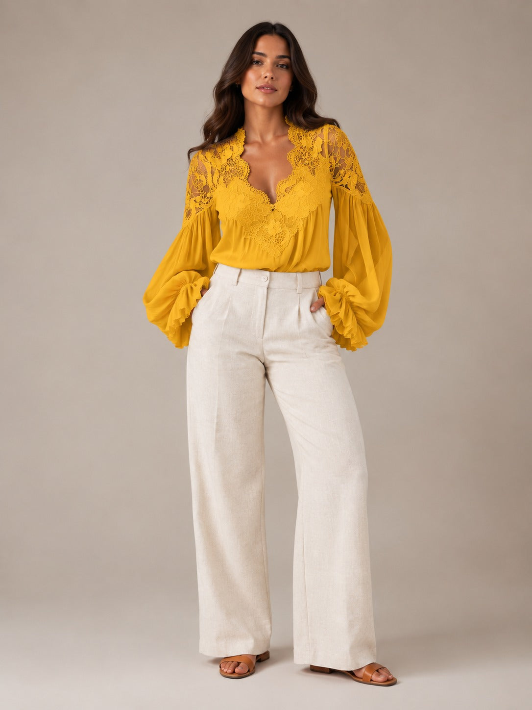 Bluse Senfgelb