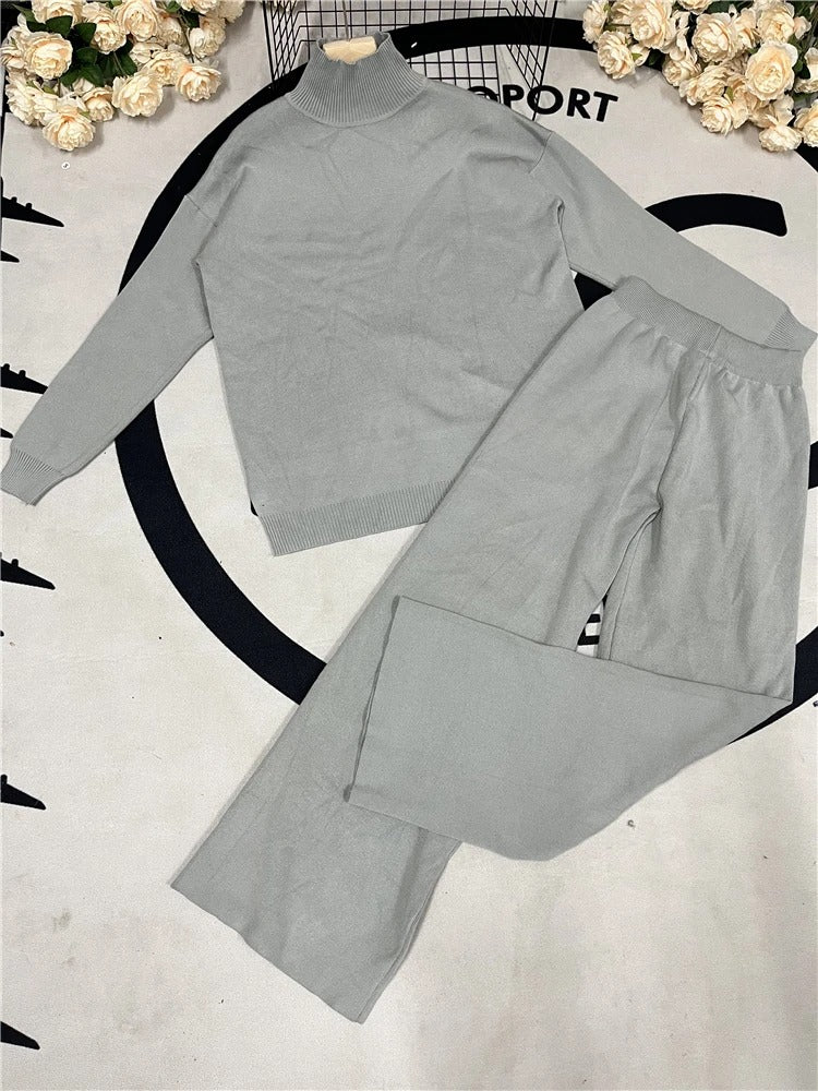 Strick-Set Grau