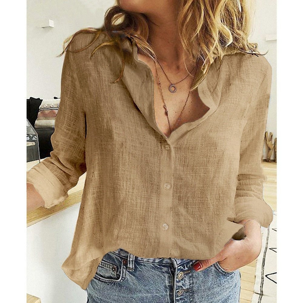Bluse Vogelprint Braun