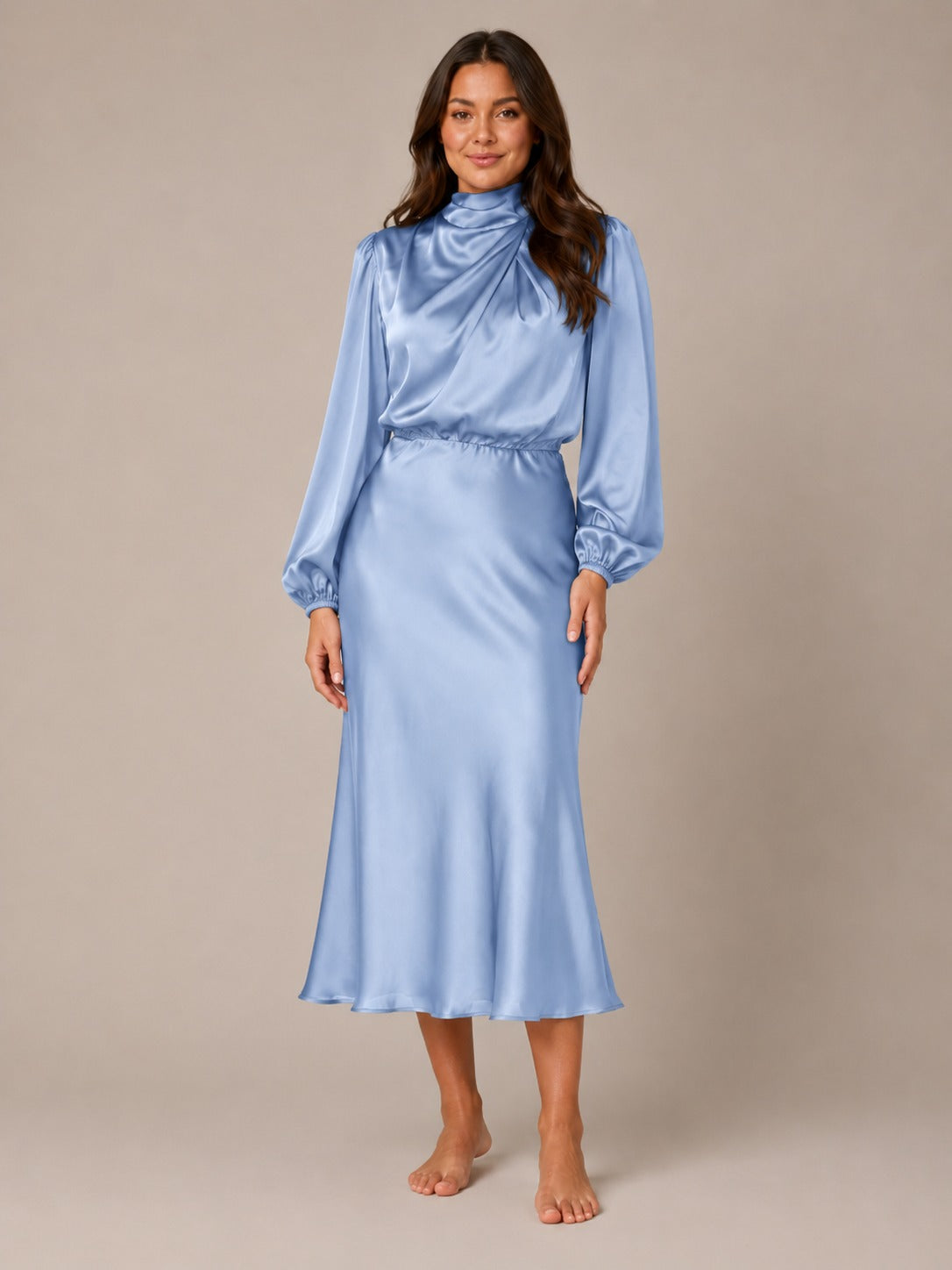 Midikleid Hellblau