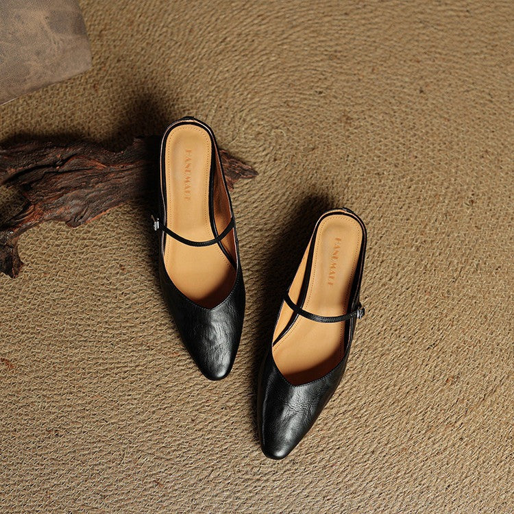 Mary Jane Mules Schwarz