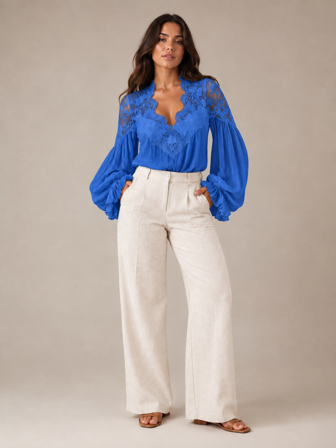 Bluse Saphirblau