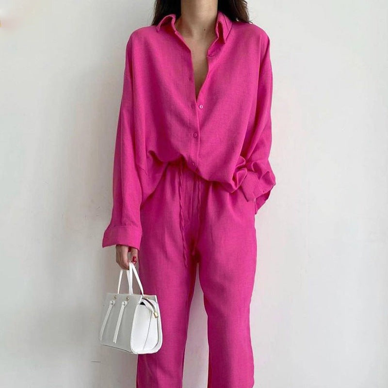 Leinen-Set Pink