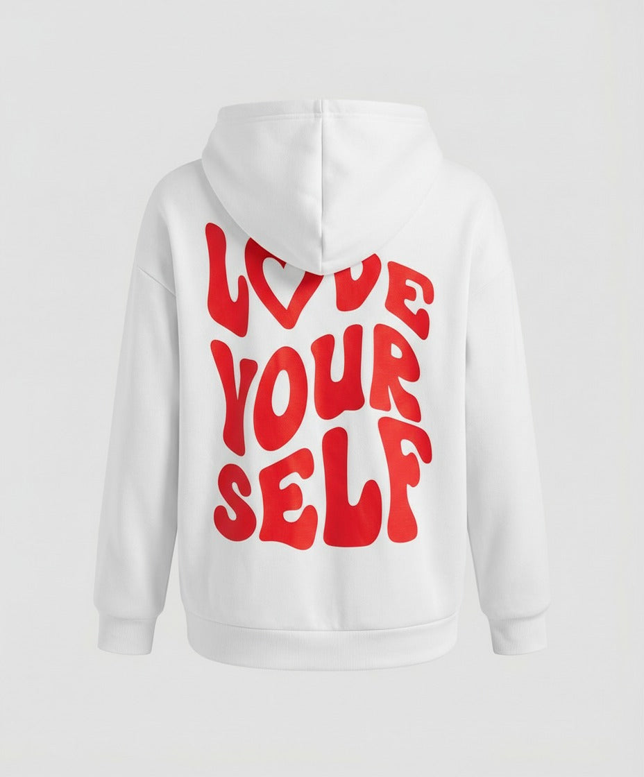 Hoodie Love Yourself Weiß