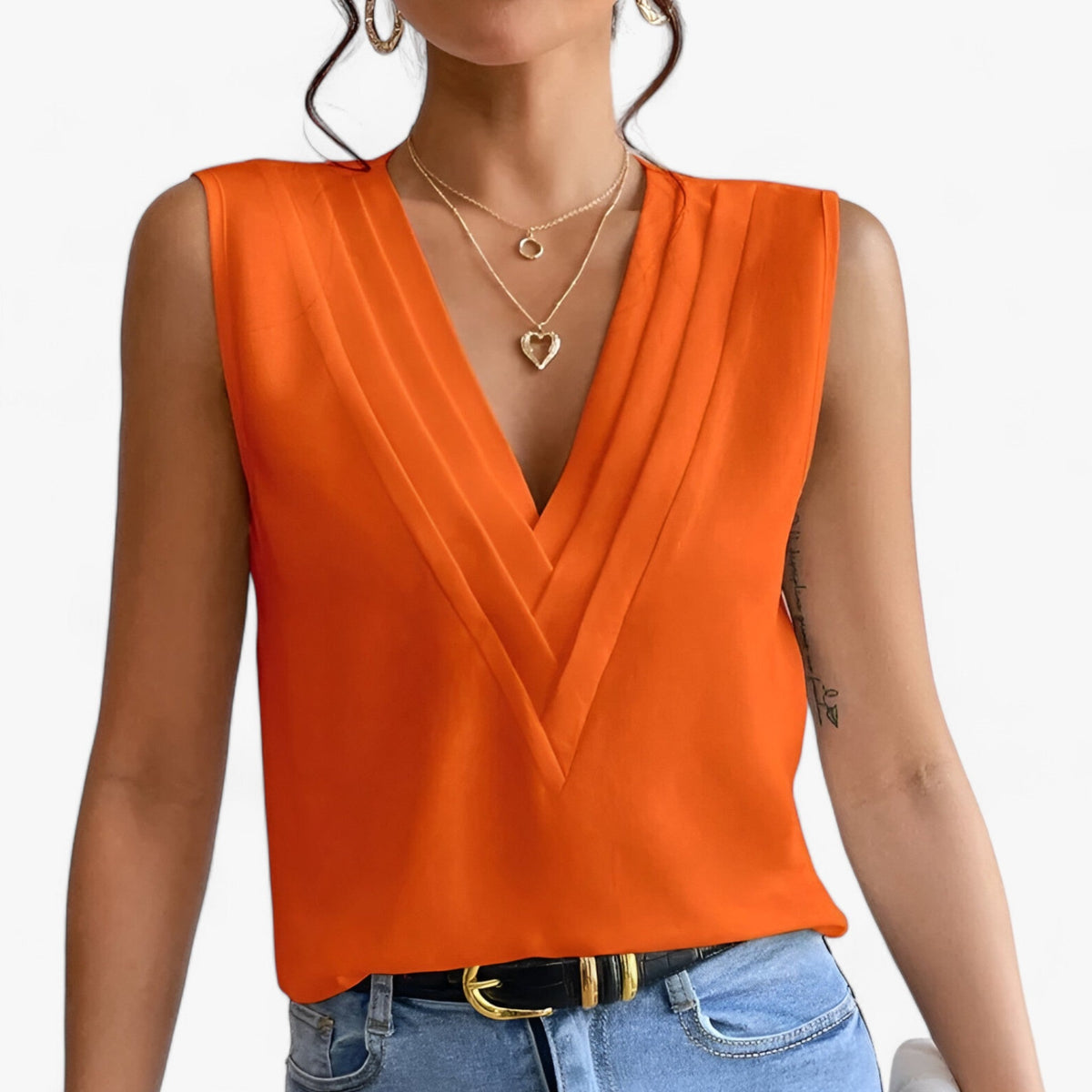 Blusentop Orange