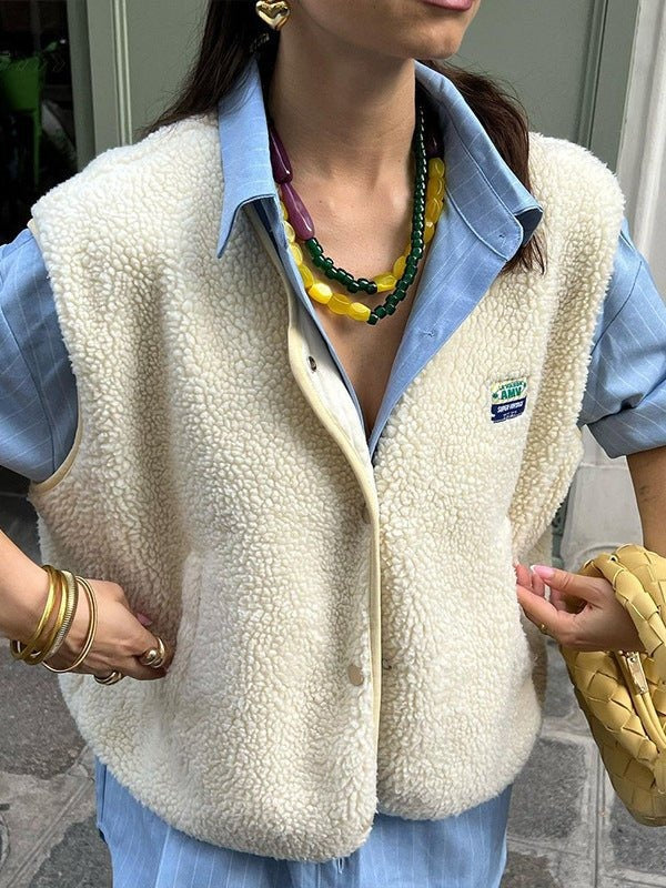 Strickweste Beige