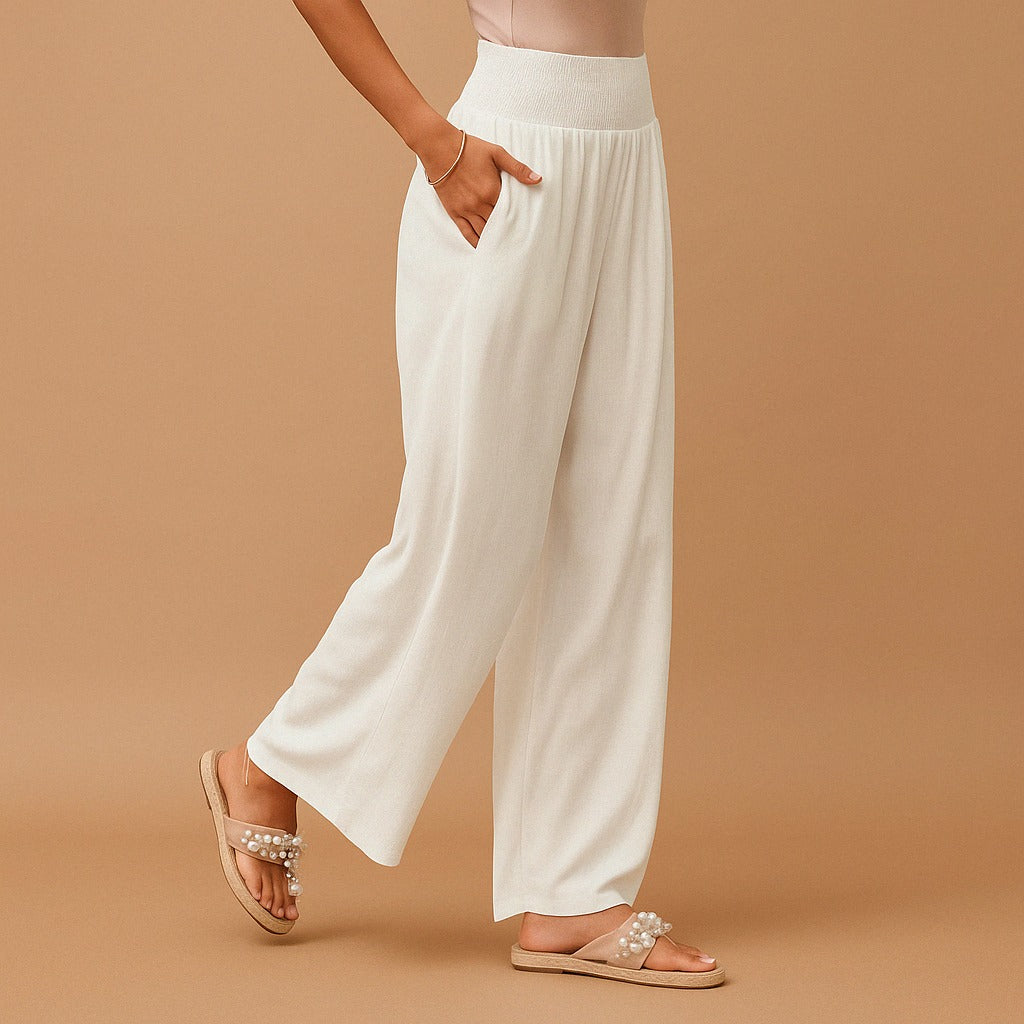Stoffhose Weiß