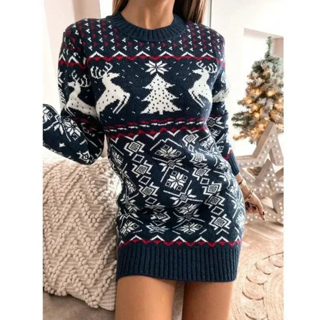 Strickkleid Blau